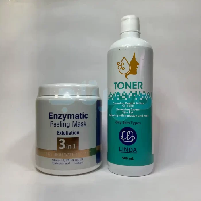 پیلینگ آنزیمی هیالورونیک اسید و کلاژن لیندا 300 میل Linda Peeling Mask