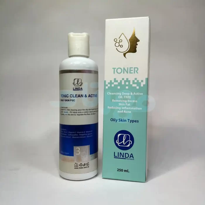 تونیک پاک کننده پوست چرب 250 میل لیندا Linda Tonic & Active Oily Skin